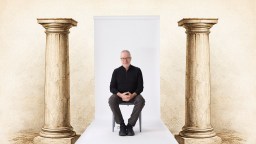 A man sitting in a chair.