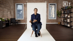 A man sitting in a chair.
